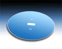 NanoLattice pitch standard mounted on wafer